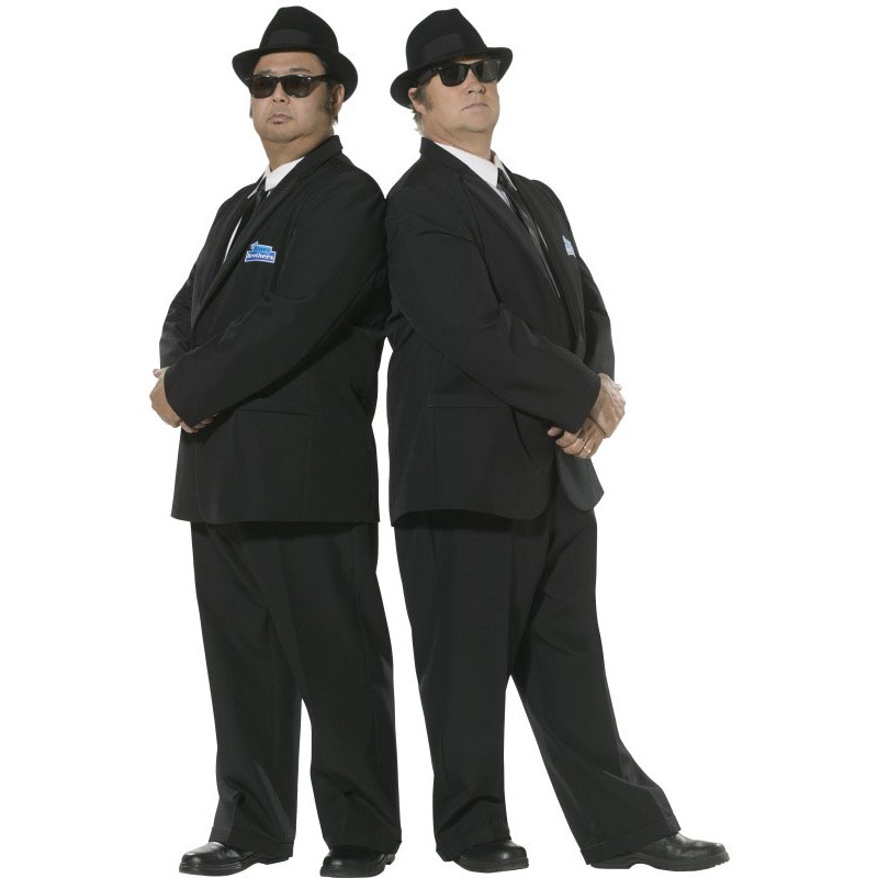 Spassprofi 2 x Blues Brothers Set Hut und Brille für Blues Brother Kostüm  Karneval Mottoparty : : Spielzeug